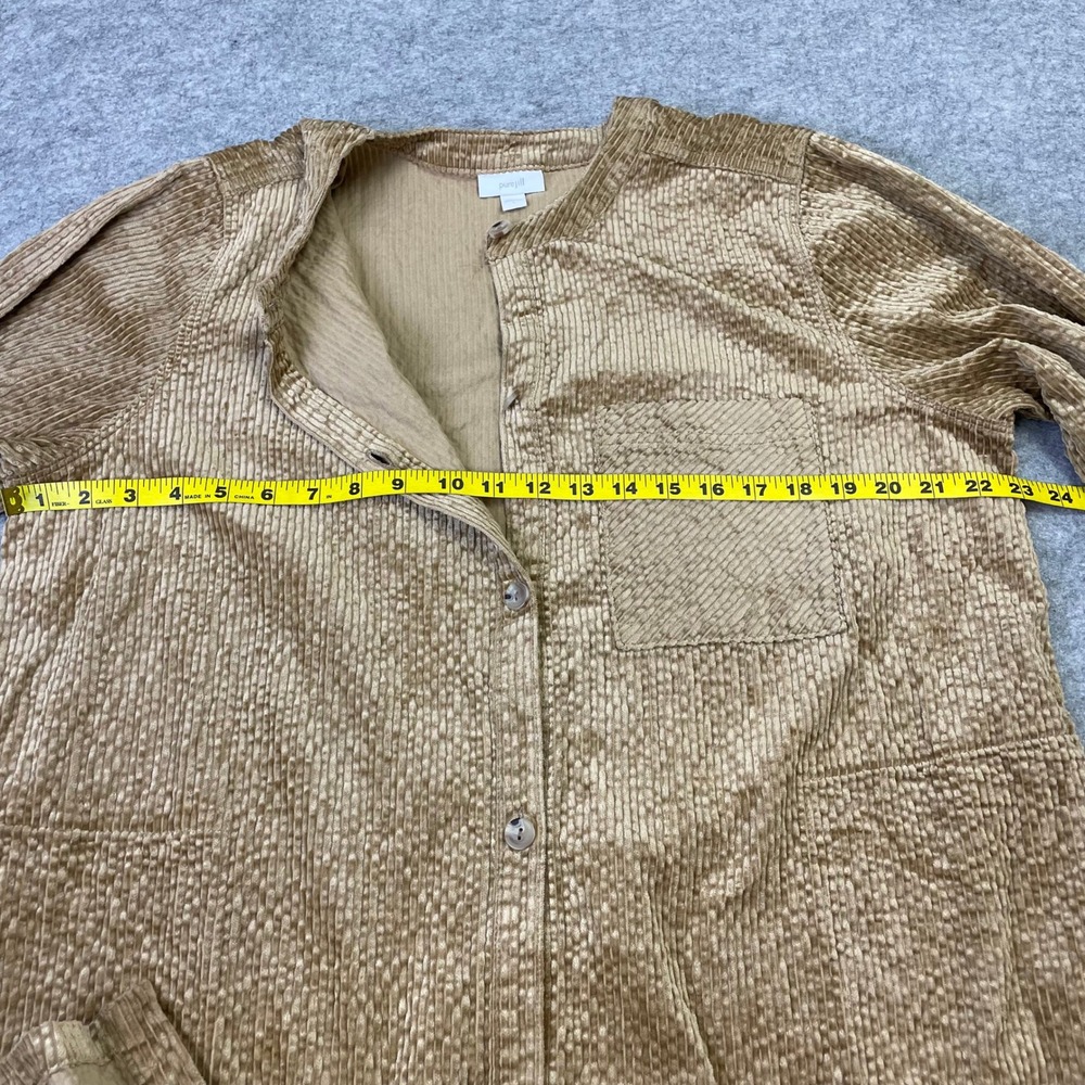 Pure Jill J.Jill Textured Corduroy Duster L Button Front Longline Shirt Jacket - Picture 13 of 16